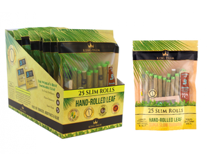 King Palm 25 Slim Rolls / Pouch - 8 Units Per Display Box