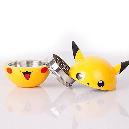 Pikachu 3 Piece Zinc Alloy Herb Spice Grinder / Pokemon Magnetic Top