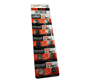 Maxell LR43 1 Card (10 pcs)