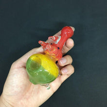 Load image into Gallery viewer, Rhino shape Rasta insideout pipe