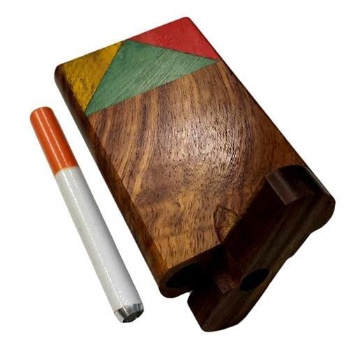 Wood Dugout Pipe with 80mm cigarette bat pipe