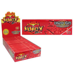 Juicy Jay&rsquo;s 1 &frac14; size Flavored rolling paper CINNAMON HEARTS