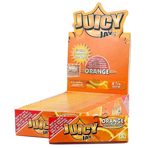 Juicy Jay-s 1 ¼ size Flavored rolling paper ORANGE