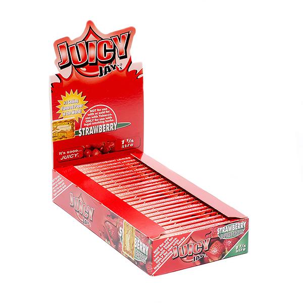 Juicy Jay-s 1 ¼ size Flavored rolling paper STRAWBERRY