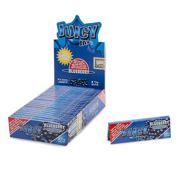 Juicy Jay’s 1 ¼ size Flavored rolling paper BLUEBERRY