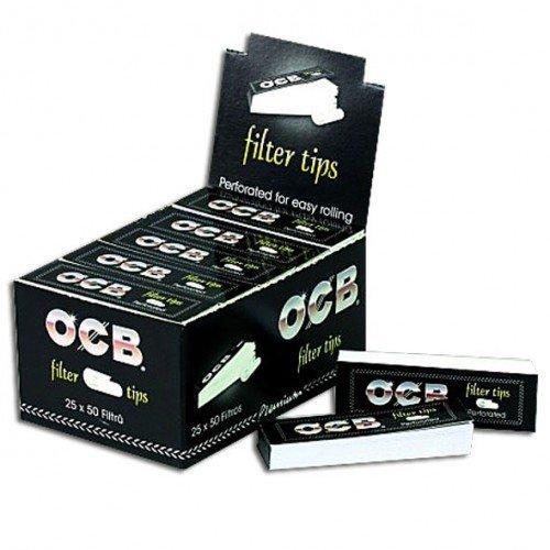 OCB Filter Tips Box, 25 Booklets x 50 Sheets