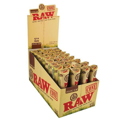 Raw Organic Cone 1 1/4 Size 32pk