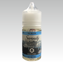 Load image into Gallery viewer, Serenity Salt Nicotine E-liquid 30ml bottle