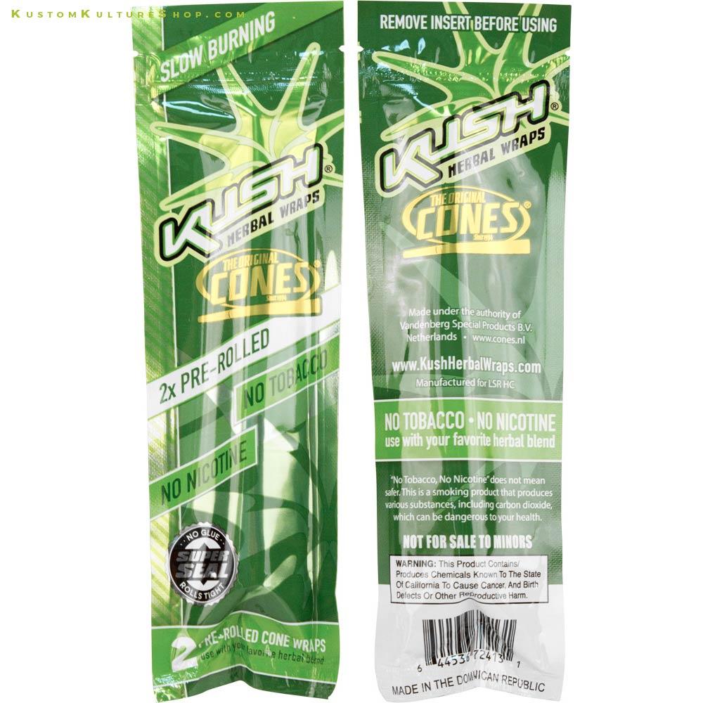 KUSH HERBAL HEMP PRE-ROLLED CONES, FLAVOURED