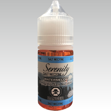 Load image into Gallery viewer, Serenity Salt Nicotine E-liquid 30ml bottle